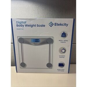 Etekcity Digital Body Weight Bathroom Scale, Large Blue LCD Backlight Display, H